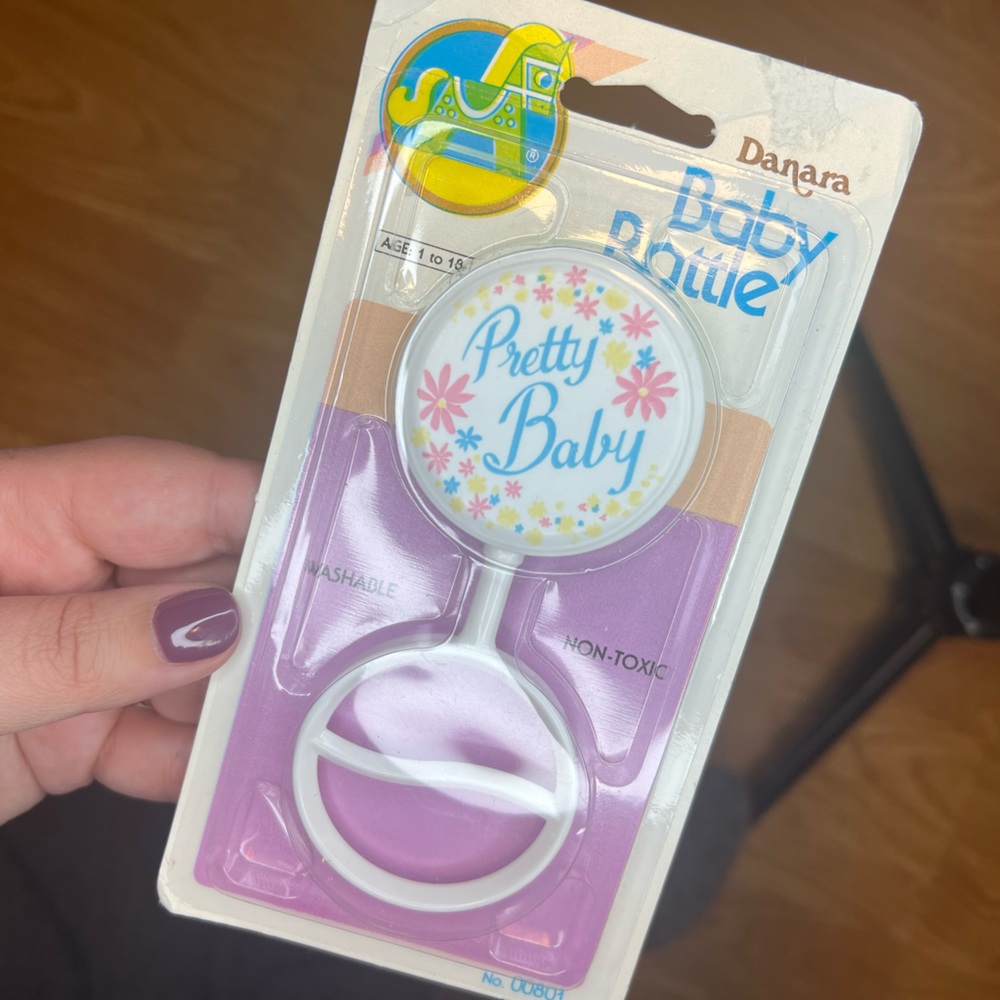 VINTAGE Baby Rattle. Danara non toxic rattle NWT